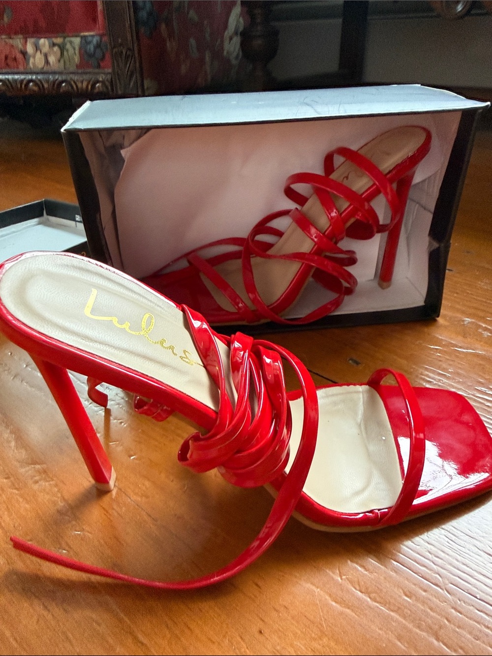 Stiletto heels size 8 RED